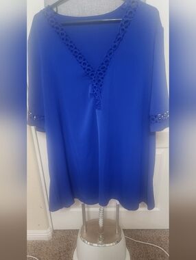 Shein Women’s V-Neck Mini Dress Royal Blue Size XXL